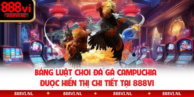 Bảng luật chơi đá gà Campuchia được hiển thị chi tiết tại 888VI